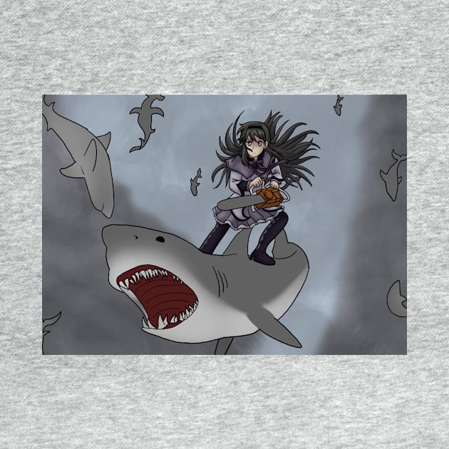 Homura VS Sharknado by Cardcaptorkatara